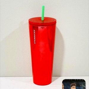 Starbucks Watermelon Red Cold Cup Tumbler Venti 24oz NWT